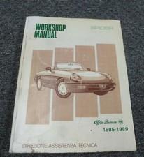1985-1986 Alfa Romeo Spider Shop Service Repair Manual Veloce Quadrifoglio