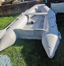 4 man inflatable rib with electric outboard  excellent condition 