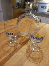 Vintage Ricard Pastis WaterCarafe & 2 Glasses