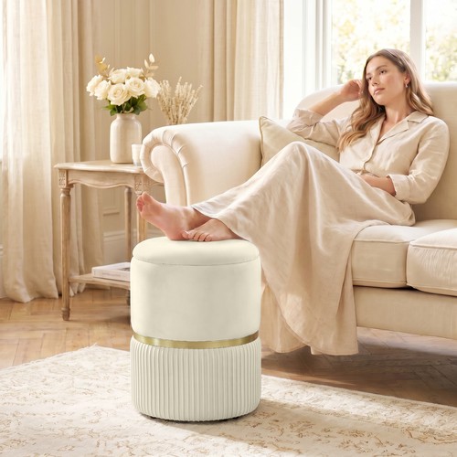 Round storage foot - storage, stool