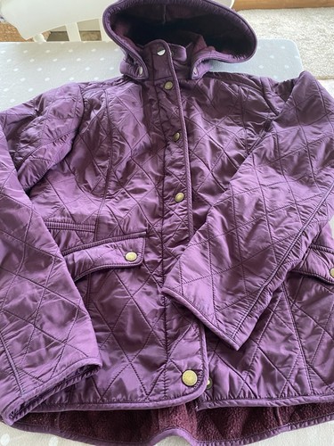 Girls purple barbour jacket - purple,