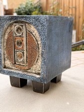 TROIKA POTTERY A Large Four Footed Cube (Planter Or Vase)