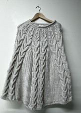 Women’s Monsoon Cape Size M Wool & Alpaca Blend Beige Excellent Condition