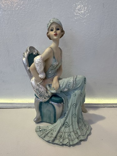 Art deco flapper lady - flapper, seated