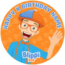 Mr Blippi Cake Topper Birthday
