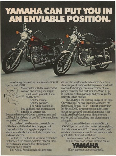 Vintage print yamaha xs650 - print,
