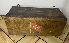 Vintage Early Wooden First Aid