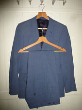 mens REISS BLUE WOOL SUIT SIZE 36" CHEST 30" WAIST 29" LEG