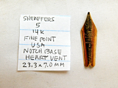 Nib replacement sheaffer 5 - replacement:, sheaffer's