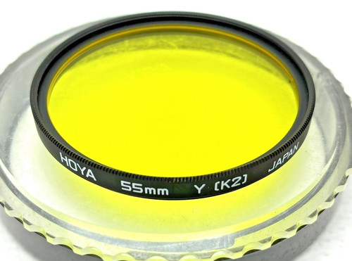 Hoya 55mm yellow filter - y,