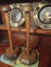 A Pair Of Antique Wooden Hat