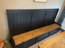 7ft Wooden Dining Monks Bench With Storage