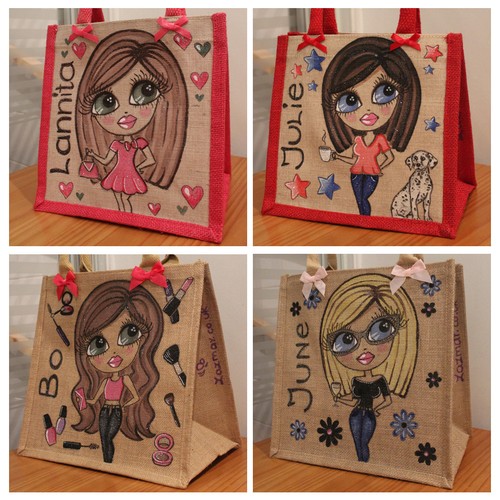 Personalized jute bag - jute, hand
