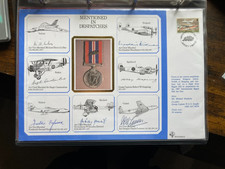 DM16 Mentioned in Despatches A4 RAF cover signed by 7 medal winners WW2 RAF