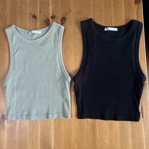 Zara sleeveless cropped - cropped, ribbed