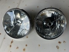Pair vintage Jaguar XK120 Tri-bar Headlights & rims PF770 