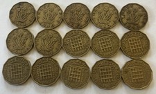 15 Threepenny Bits Coins
