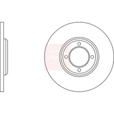 2x Brake Discs Solid Front