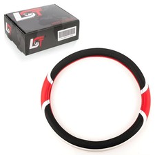 Steering Wheel Cover Ø 38x9 CM Black Red White for Honda