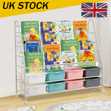 New Kids Childrens Book Shelf Sling Storage Rack Organizer Bookcase Bookshelf