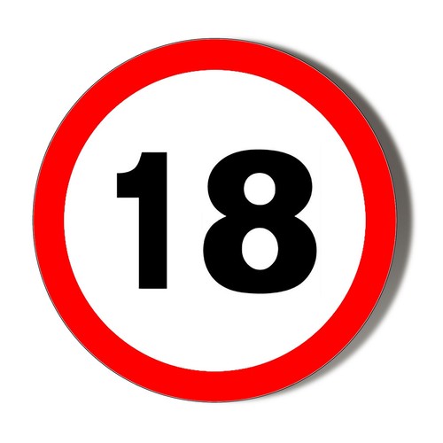Birthday speed sign x - 18, 10