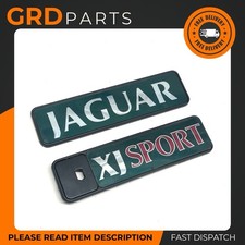 GENUINE JAGUAR XJ SPORT 1997-2003 LOGO EMBLEM REAR TRUNK BOOT BADGE PAIR USED