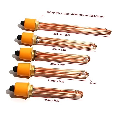 Copper water heating element - copper,