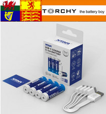 4 x Xtar AA Li-ion 1.5v 3000mAh 4730mWh  Batteries  USB charging FREE P&P
