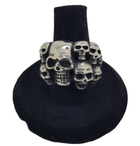 Screaming skull ring unisex - screaming,