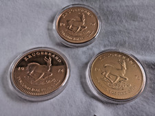 3 x GOLD PLATED  1oz  24K