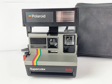 Polaroid Supercolor 635 Vintage Polaroid Camera Uses Film Polaroid 600 + Case