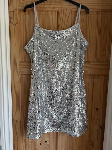 Silver sequin mini dress - h&m,