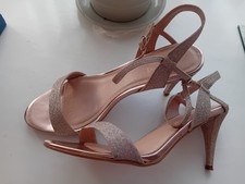 NEXT Gold Sparkle Strapy Heel