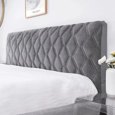 Quilted Velvet Headboard Cover