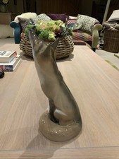 Royal Copenhagen Denmark Figurine Large Barking Seated Fox 437 26cm Stunning