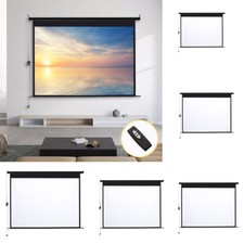 Electric / Manual Pull-Down Projector Screen Wall Mounted Home Cinema 60-120inch