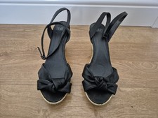 Faith Black  Open Toe Heal