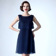 Dress Vintage Chiffon 50s