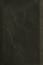RRP £409 Premier Slate Stone Ultra-Slim 25mm Rectangular Shower Tray – Black