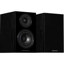 Wharfedale Diamond 12.0 Speakers - Black  Wood Stand Mount Loudspeakers
