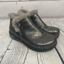 Alegria Boots Womens 38 EU 7.5 US Meri Fur Leather Pewter Dazzler Style MER-532