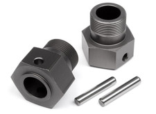 HPI BAJA GUN METAL GREY REAR  AXLE HEX HUBS, 24 X 27MM,  HPI 102157
