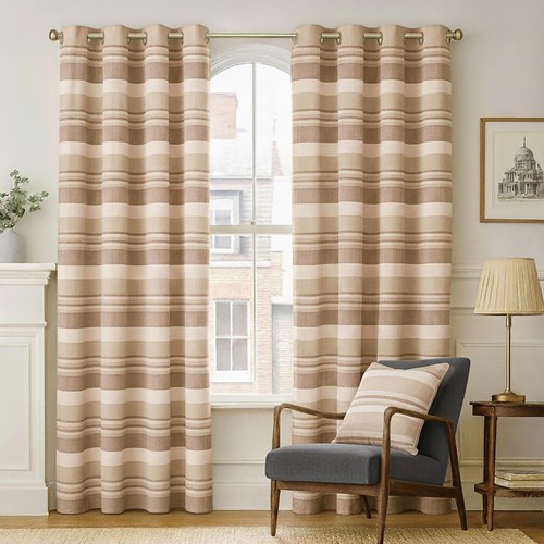 Beige eyelet curtains 66x90 - beige,