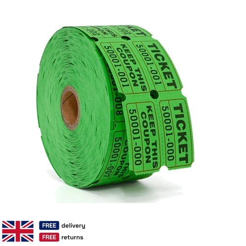 1000 green raffle tickets - ct,