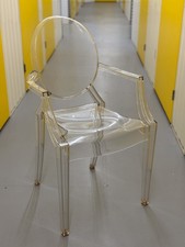 PHILIPPE STARCK Louis Ghost Chair by Kartell in Clear VGC Original Crystal Poly