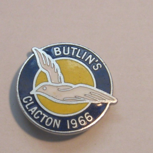 Butlins badge clacton 1966 - badge.,