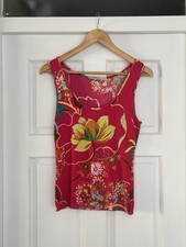 Pink floral blumarine vest top