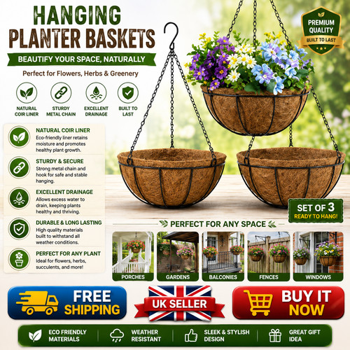Metal wire hanging basket - hanging,