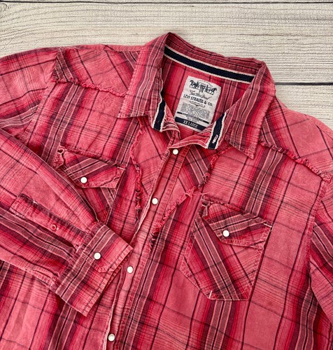 Levi mens 2xl red plaid - levi's,