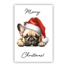 French Bulldog Christmas Card. Personilised Dog lovers Christmas Card.